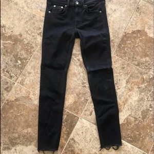 Rag & Bone highrise ankle washed out raw hem sz 27